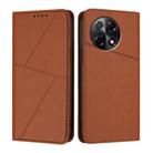 For Tecno Camon 30S Strong Magnetic Frosted Flip Leather Phone Case(Coffee Color) - 1