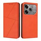 For Tecno Pova 6 / Pova 6 Pro Strong Magnetic Frosted Flip Leather Phone Case(Orange) - 1