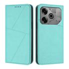 For Tecno Pova 6 / Pova 6 Pro Strong Magnetic Frosted Flip Leather Phone Case(Light Blue) - 1