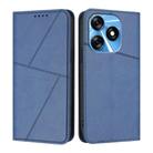 For Tecno Spark 10 4G Strong Magnetic Frosted Flip Leather Phone Case(Royal Blue) - 1
