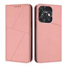 For Tecno Spark 10C Strong Magnetic Frosted Flip Leather Phone Case(Pink) - 1