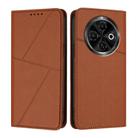 For Tecno Spark 30C 4G Strong Magnetic Frosted Flip Leather Phone Case(Coffee Color) - 1