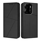 For Tecno Spark Go 2023 / Pop 7 / Pop 7 Pro Strong Magnetic Frosted Flip Leather Phone Case(Black) - 1