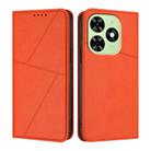 For Tecno Spark Go 2024 Strong Magnetic Frosted Flip Leather Phone Case(Orange) - 1