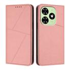 For Tecno Spark Go 2024 Strong Magnetic Frosted Flip Leather Phone Case(Pink) - 1