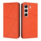 For Tecno Camon 40 Pro 4G Strong Magnetic Frosted Flip Leather Phone Case(Orange) - 1