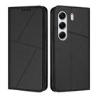 For Tecno Camon 40 Pro 4G Strong Magnetic Frosted Flip Leather Phone Case(Black) - 1