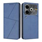 For Tecno Pova 6 Neo Strong Magnetic Frosted Flip Leather Phone Case(Royal Blue) - 1