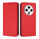 For Tecno Spark 30 4G Strong Magnetic Frosted Flip Leather Phone Case(Red) - 1