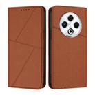For Tecno Spark 30 4G Strong Magnetic Frosted Flip Leather Phone Case(Coffee Color) - 1