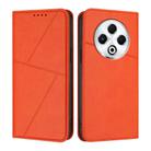 For Tecno Spark 30 4G Strong Magnetic Frosted Flip Leather Phone Case(Orange) - 1