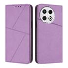 For Tecno Spark 30 Pro Strong Magnetic Frosted Flip Leather Phone Case(Light Purple) - 1