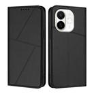 For Tecno Spark 30C 5G / Pop 9 5G Strong Magnetic Frosted Flip Leather Phone Case(Black) - 1