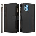 For Umidigi Power 7 Max Magnetic Closure 9 Card Slots Zipper Leather Case with Hand Strap(Black) - 2