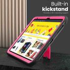 For iPad 2025 / 2022 Honeycomb Stand TPE Hydric PC Tablet Case(Rose Red) - 3