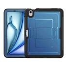 For iPad Air 11 2025 / 2024 Honeycomb Stand TPE Hydric PC Tablet Case(Navy Blue) - 2