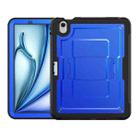 For iPad Air 11 2025 / 2024 Honeycomb Stand TPE Hydric PC Tablet Case(Blue) - 2