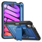 For iPad mini 2024 / mini 6 Honeycomb Stand TPE Hydric PC Tablet Case(Navy Blue) - 1