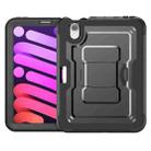 For iPad mini 2024 / mini 6 Honeycomb Stand TPE Hydric PC Tablet Case(Black) - 2