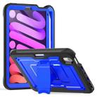 For iPad mini 2024 / mini 6 Honeycomb Stand TPE Hydric PC Tablet Case(Blue) - 1
