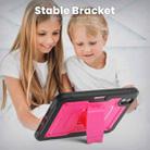 For iPad mini 2024 / mini 6 Honeycomb Stand TPE Hydric PC Tablet Case(Rose Red) - 3