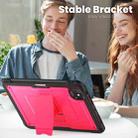 For iPad Pro 11 2024 Honeycomb Stand TPE Hydric PC Tablet Case(Rose Red) - 3