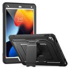 For iPad 10.2 2021 / 2020 / 10.5 2019 Honeycomb Stand TPE Hydric PC Tablet Case(Black) - 1