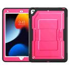For iPad 10.2 2021 / 2020 / 10.5 2019 Honeycomb Stand TPE Hydric PC Tablet Case(Rose Red) - 2