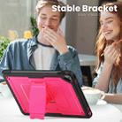 For iPad 10.2 2021 / 2020 / 10.5 2019 Honeycomb Stand TPE Hydric PC Tablet Case(Rose Red) - 3