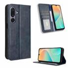 For Samsung Galaxy M36 5G Magnetic Buckle Retro Texture Leather Phone Case(Blue) - 1