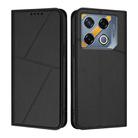 For Infinix GT 20 Pro Strong Magnetic Frosted Flip Leather Phone Case(Black) - 1