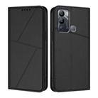 For Infinix Hot 12i / Hot 20i Strong Magnetic Frosted Flip Leather Phone Case(Black) - 1