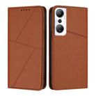 For Infinix Hot 20 4G Strong Magnetic Frosted Flip Leather Phone Case(Coffee Color) - 1