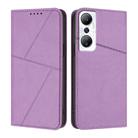 For Infinix Hot 20 4G Strong Magnetic Frosted Flip Leather Phone Case(Light Purple) - 1