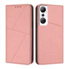 For Infinix Hot 20 4G Strong Magnetic Frosted Flip Leather Phone Case(Pink) - 1