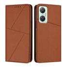 For Infinix Hot 20 5G Strong Magnetic Frosted Flip Leather Phone Case(Coffee Color) - 1