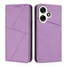 For Infinix Hot 30 Strong Magnetic Frosted Flip Leather Phone Case(Light Purple) - 1