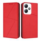 For Infinix Hot 30 Play / Hot 30 Play NFC Strong Magnetic Frosted Flip Leather Phone Case(Red) - 1