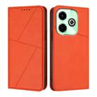 For Infinix Hot 40i Strong Magnetic Frosted Flip Leather Phone Case(Orange) - 1