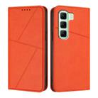 For Infinix Hot 50 4G Strong Magnetic Frosted Flip Leather Phone Case(Orange) - 1