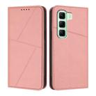 For Infinix Hot 50 4G Strong Magnetic Frosted Flip Leather Phone Case(Pink) - 1