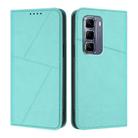 For Infinix Hot 50 Pro 4G Strong Magnetic Frosted Flip Leather Phone Case(Light Blue) - 1