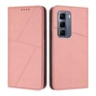For Infinix Hot 50 Pro+ 4G Strong Magnetic Frosted Flip Leather Phone Case(Pink) - 1