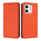 For Infinix Hot 50i / Smart 9 Strong Magnetic Frosted Flip Leather Phone Case(Orange) - 1