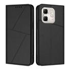 For Infinix Hot 50i / Smart 9 Strong Magnetic Frosted Flip Leather Phone Case(Black) - 1