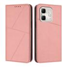 For Infinix Hot 50i / Smart 9 Strong Magnetic Frosted Flip Leather Phone Case(Pink) - 1