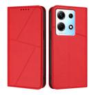 For Infinix Note 30 4G Strong Magnetic Frosted Flip Leather Phone Case(Red) - 1