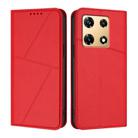 For Infinix Note 30 Pro Strong Magnetic Frosted Flip Leather Phone Case(Red) - 1
