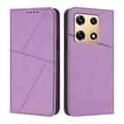 For Infinix Note 30 Pro Strong Magnetic Frosted Flip Leather Phone Case(Light Purple) - 1