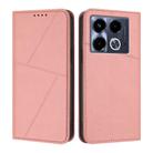 For Infinix Note 40 4G Strong Magnetic Frosted Flip Leather Phone Case(Pink) - 1